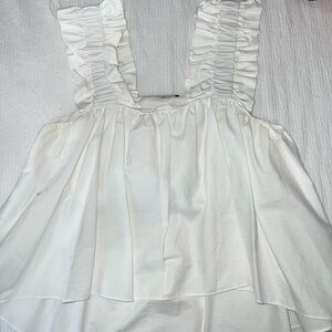 Zara white babydoll top